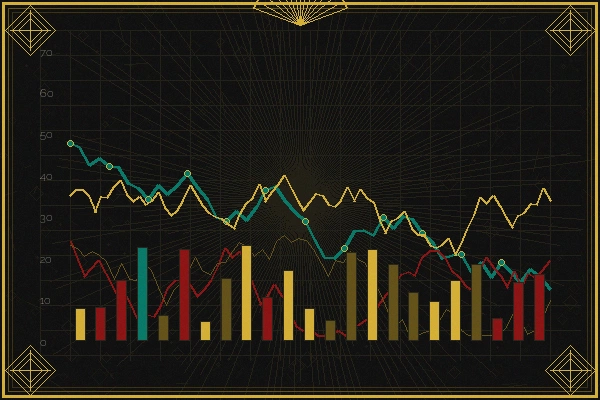 澳洲幸运五数据分析师招募装饰艺术风插画